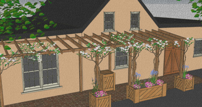 3D pergola detail