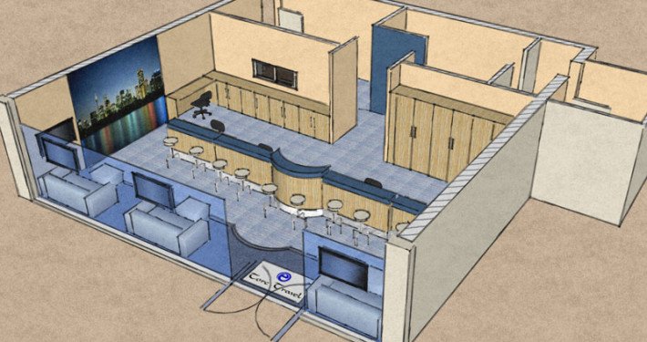 retail premises 3D plan