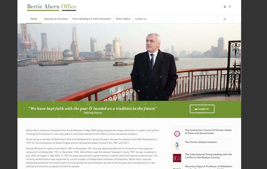 Bertie Ahern office website GFX Design Studio