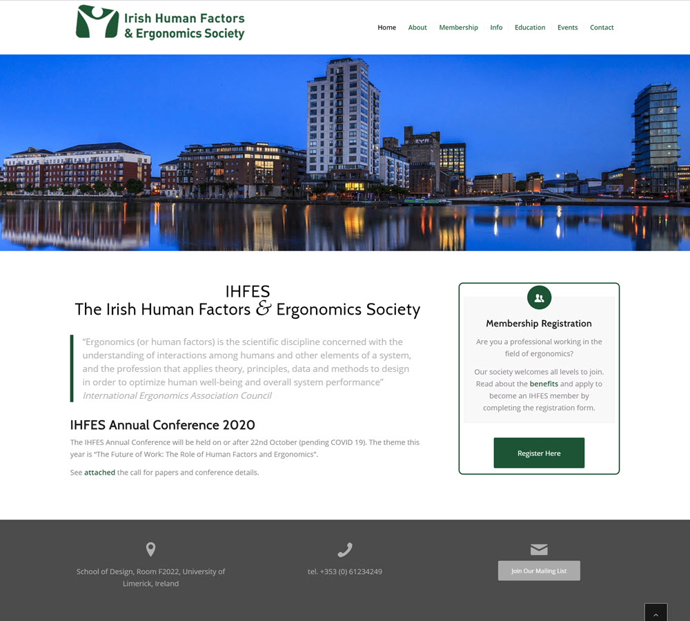 IHFES Web design by GFX Design Studio