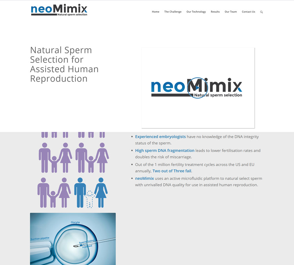 neoMimix - website design by GFX Design Studio
