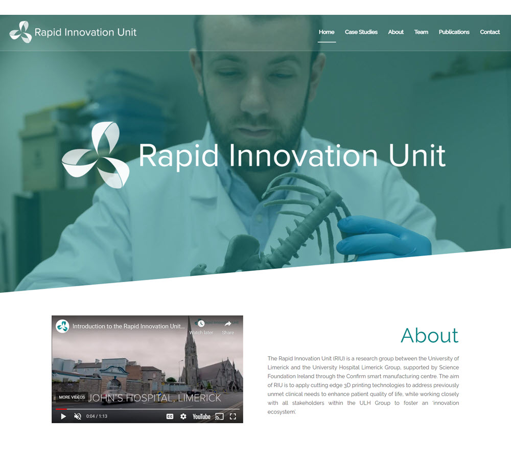 Rapid Innovation Unit Website Design Limerick