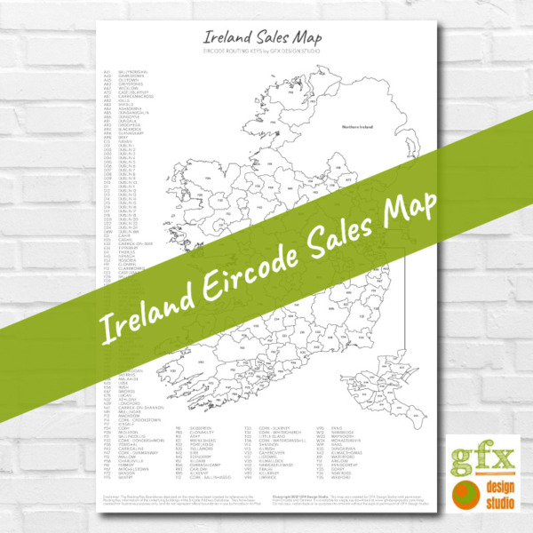 Ireland Eircode Sales Map - GFX Design Studio